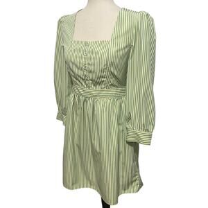 Walter Baker Women’s A-Line Mini Dress Sadie Long Sleeve Striped sz 6 Yellow